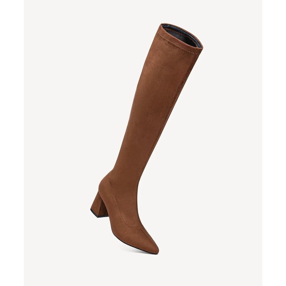 Cosy island Minimalist Zipper Pointed Toe High Boots Size 9 - Picture 3 of 11